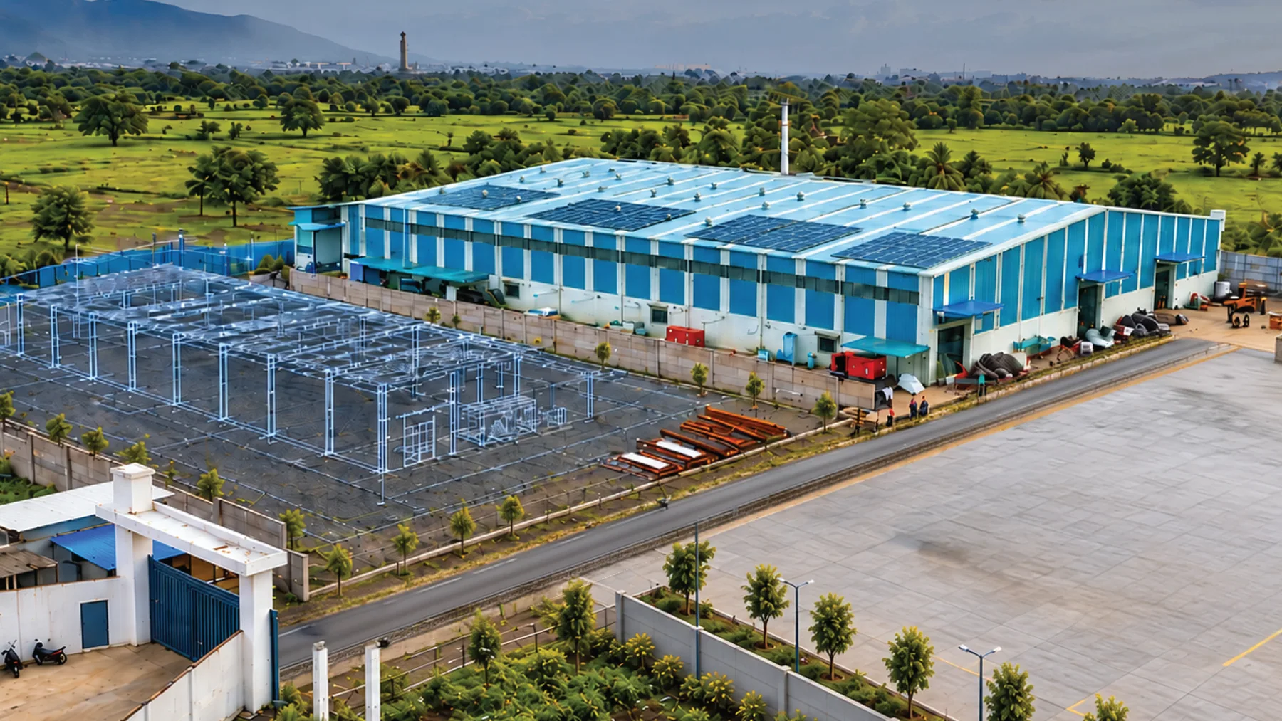 Aerial view of the Mehtacop Refinery facility