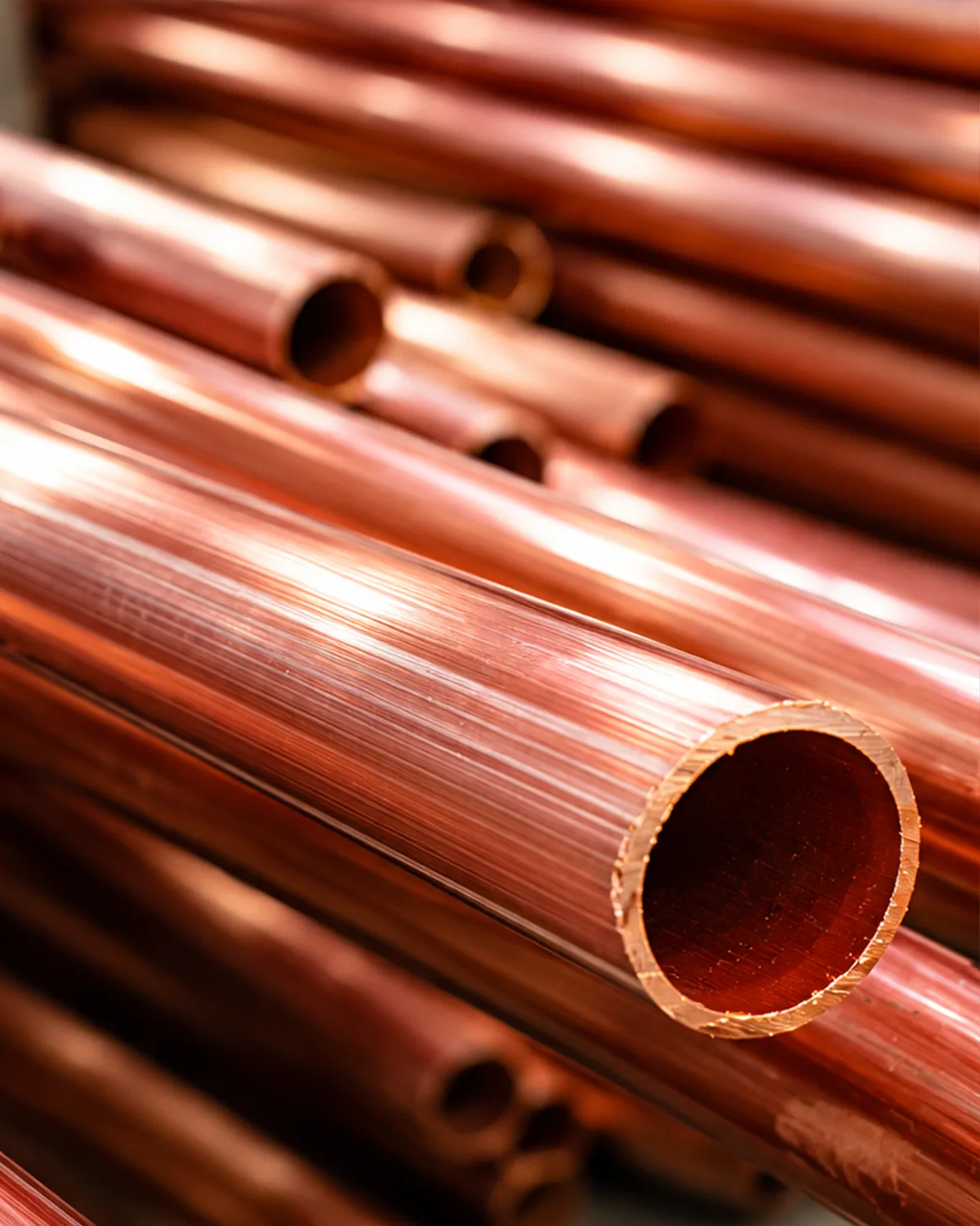 Cathoflow copper tubes and pipes